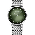Longines Longines La Grande Classique L4.512.4.92.6  L45124926 кварцевые женские часы  зеленый циферблат, браслет нержавеющая сталь — вид спереди