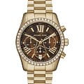Michael Kors Michael Kors Lexington MK7276  MK7276 кварцевые женские часы  коричневый циферблат, браслет нержавеющая сталь с ip-покрытием — вид спереди