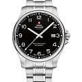 Swiss Military by Chrono Swiss Military by Chrono Сверхточные SM30200.16  SM30200.16 кварцевые мужские часы  черный циферблат, браслет нержавеющая сталь — вид спереди
