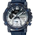 Casio Casio Edifice ECB-20AT-2A ECB ECB-20AT-2A кварцевые мужские часы серый циферблат, браслет кожаный — вид спереди