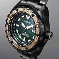 Citizen Citizen Promaster NB6008-82X механические мужские часы часы, крупный план зеленый циферблат