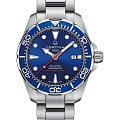 Certina Certinа DS Action Diver Powermatic 80 C032.407.11.041.00 DS Action C0324071104100 механические мужские часы синий циферблат, браслет нержавеющая сталь — вид спереди