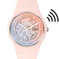 Swatch Swatch New Gent Bioceramic Swatch Pay! SO32P103-5300  SO32P103-5300 кварцевые женские часы прозрачный циферблат, браслет силикон — вид спереди