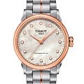 Tissot Tissot Luxury Powermatic 80 Lady T086.207.22.116.00  T0862072211600 механические женские часы  перламутровый циферблат, браслет сталь c pvd покрытием — вид спереди