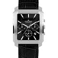 Jacques Lemans Jacques Lemans Classic 1-2149A  1-2149A кварцевые мужские часы  черный циферблат, браслет кожаный — вид спереди
