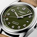Longines Longines Spirit L3.810.4.03.2 механические мужские часы часы крупный план зеленый циферблата