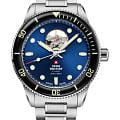 Swiss Military by Chrono Swiss Military Automatic Dive SMA34106.12  SMA34106.12 механические мужские часы  синий циферблат, браслет нержавеющая сталь — вид спереди