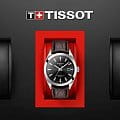 Tissot Tissot Gentleman Powermatic 80 Silicium T127.407.16.051.01 механические мужские часы часы крупный план черный циферблата