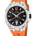 Jaguar Jaguar Diplomatic J1030/1  J1030/1 механические мужские часы черный циферблат, браслет каучук — вид спереди
