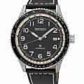 Seiko Seiko Prospex SRPB61K1  SRPB61K1 механические мужские часы черный циферблат, браслет кожаный — вид спереди