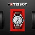 Tissot Tissot SuperSport Chrono T125.617.16.031.00 кварцевые мужские часы часы, крупный план серебристый циферблат