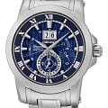 Seiko Seiko Premier SNP113J1  SNP113J1 автокварц (кинетик) мужские часы синий циферблат, браслет нержавеющая сталь — вид спереди