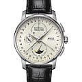 Mido Mido Baroncelli M8607.4.M1.42  M86074M142 механические мужские часы  белый циферблат, браслет кожаный — вид спереди