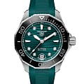 TAG Heuer TAG Heuer Aquaracer Professional 300 WBP231G.FT6226  WBP231G.FT6226 механические мужские часы зеленый циферблат, браслет каучук — вид спереди