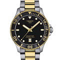Tissot Tissot Seastar 1000 T120.410.22.051.00 Seastar 1000 T1204102205100 кварцевые мужские часы  черный циферблат, браслет нержавеющая сталь с pvd-покрытием — вид спереди