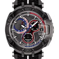 Tissot Tissot T-Race Nicky Hayden 2017 T092.417.37.061.01 T Race T0924173706101 кварцевые мужские часы черный циферблат, браслет 18-каратное желтое золото — вид спереди