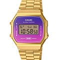 Casio Casio Vintage A168WERG-2ADF (A168WERG-2A)  A168WERG-2A электронные мужские часы  циферблат, браслет сталь с ip покрытием — вид спереди
