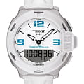 Tissot Tissot T-Race Touch T081.420.17.017.01 T Race T0814201701701 кварцевые мужские часы  белый циферблат, браслет каучук — вид спереди