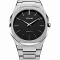 D1 Milano D1 Milano Ultra Thin UTBJ40  UTBJ40 кварцевые мужские часы черный циферблат, браслет нержавеющая сталь 316l — вид спереди