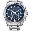 Citizen Citizen Chronograph AN8201-57L  AN8201-57L кварцевые мужские часы синий циферблат, браслет нержавеющая сталь — вид спереди