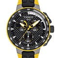 Tissot Tissot T-Race Cycling Tour De France 2020 T111.417.37.201.00 T Race Cycling T1114173720100 кварцевые мужские часы  черный циферблат, браслет силикон — вид спереди