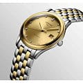 Longines Longines Flagship L4.974.3.37.7 механические женские часы часы крупный план золотой циферблата