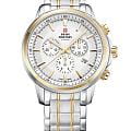 Swiss Military by Chrono Swiss Military by Chrono SM34052.05  SM34052.05 автокварц (кинетик) мужские часы  антрацитовый циферблат, браслет нержавеющая сталь с pvd-покрытием — вид спереди