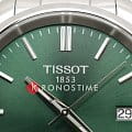Tissot Tissot PR 100 Quartz 34mm T150.210.11.091.00 кварцевые женские часы часы, крупный план зеленый циферблат