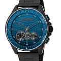 Just Cavalli Just Cavalli Leone JC1G348M0075  JC1G348M0075 кварцевые мужские часы  синий циферблат, браслет нержавеющая сталь с pvd-покрытием — вид спереди