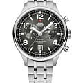 Swiss Military by Chrono Swiss Military by Chrono SM30192.01  SM30192.01 кварцевые мужские часы серый циферблат, браслет нержавеющая сталь — вид спереди