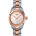 Tissot Tissot PR 100 Lady Small T101.010.22.111.01 PR 100 T1010102211101 кварцевые женские часы перламутровый циферблат, браслет сталь c pvd покрытием — вид спереди