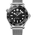 Omega Omega Seamaster Diver 300M 210.30.42.20.01.010 Diver 300m 21030422001010 механические мужские часы черный циферблат, браслет нержавеющая сталь — вид спереди
