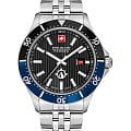 Swiss Military Hanowa Swiss Military Hanowa Flagship SMWGH2100603  SMWGH2100603 кварцевые мужские часы  черный циферблат, браслет нержавеющая сталь — вид спереди