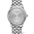 Longines Longines Flagship  L4.984.4.72.6  L49844726 механические мужские часы серый циферблат, браслет нержавеющая сталь — вид спереди
