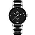 Rado Rado Centrix Automatic Diamonds R30020712 Automatic R30020712 механические женские часы черный циферблат, браслет сталь + высокотехнологичная керамика — вид спереди