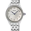 Seiko Seiko Prospex SUR479P1  SUR479P1 кварцевые женские часы  серебристый циферблат, браслет нержавеющая сталь — вид спереди
