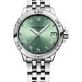 Raymond Weil Raymond Weil Tango 5960-ST-00520  5960-ST-00520 кварцевые женские часы зеленый циферблат, браслет нержавеющая сталь — вид спереди