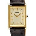 Seiko Seiko Conceptual Series Dress SWR106P1  SWR106P1 кварцевые мужские часы шампань циферблат, браслет кожаный — вид спереди