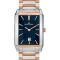 Jacques Lemans Jacques Lemans Classic 1-2160M  1-2160M кварцевые мужские часы синий циферблат, браслет нержавеющая сталь с pvd-покрытием — вид спереди