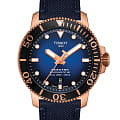 Tissot Tissot Seastar 1000 Powermatic 80 T120.407.37.041.00 Seastar 1000 T1204073704100 механические мужские часы   циферблат, браслет тканевый — вид спереди